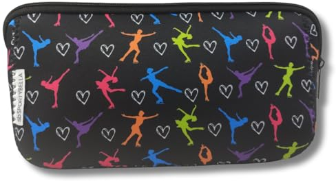 Sportybella Figure Skating Gifts for Female Skaters, Makeup Bag, Ice Skating Gift for Women, Figure Skater Theme Travel Waterproof Toiletry Bag Organizer, Accessories