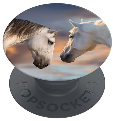 PopSockets | PopGrip | Ausziehbarer Halterung und Griff für Smartphones und Tablets | Fingerhalter Basic Sunset Horses