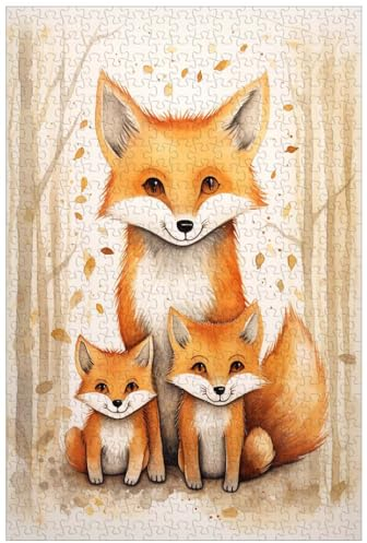 Puzzle für Erwachsene, 1000 Teile, Holz, Fuchs im Wald, 90785, Verschiedene Größen. (C ; 1000)
