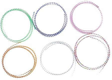 Operitacx 6rollen Edelsteinklebeband Glitzerband-dekor Kristallbänder Für Diy-band Buntes Strassband Bastelarbeiten Projektdekor Mit Hoher Viskosität
