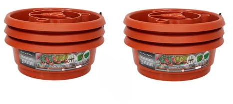 FairFox Bewässerungsringe 6 St. I Aquaringe schwarz | Bewässerungsystem mit Schneckenschutz inkl. Verbinder für Rankhilfe | Pflanzring als perfekte Anzuchthife aus 100% Recycled Kunststoff