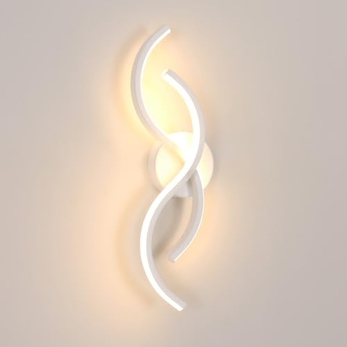 Mckalen Applique da Parete LED, 15W 1687LM Lampada LED da Muro Interno Bianca, 42CM Lampada da Parete LED Moderno per Bagno Soggiorno Camera da Letto Sala da Pranzo Scale Corridoio, Luce Calda 3000K
