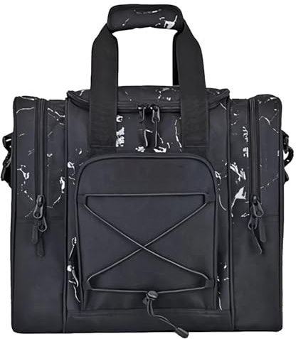 Bowlingtasche – Tragetasche für 1 Ball | Multifunktionale Tasche mit verstellbarem gepolstertem Gürtel innen, passend für Bowlingbälle, Schuhe und Handtuch für Männer und Frauen., schwarz, Consulte la