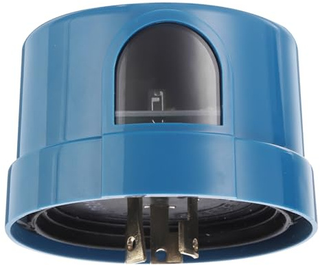 MECCANIXITY JL-205C Twist Lock Photocell for Outdoor Lights, Photocell Sensor Auto on Off Switch Dusk to Dawn Light Control for LED Barn Light, Street Light, Parking Lot Lights, Blue