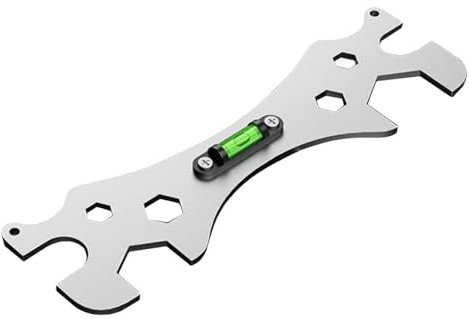 Zibeem Multifunktionsschlüssel, gebogene Winkelknopfschlüssel, multifunktionaler Badezimmer-Installationsschlüssel, Badewannen-Winkelschlüssel für Sechskantschrauben 8 mm, 10 mm, 12 mm, 23 mm, 24 mm