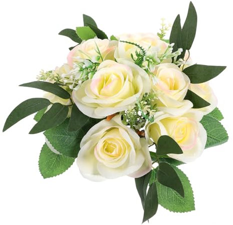 GRIRIW Fake Flower Arrangement Künstlicher Rosenball Für Hochzeiten Stilvolle Tischdekoration Champagner Lebensecht Für Centerpieces Und Kreative Anlässe