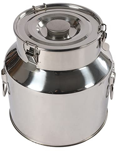 vinnyooc 22L Pot a Lait Inox, Acier Inoxydable Bidon de Transport de Lait de Ferme, Pour Conserver l'eau, Lait, vin, fromage, Crème, Les Huiles
