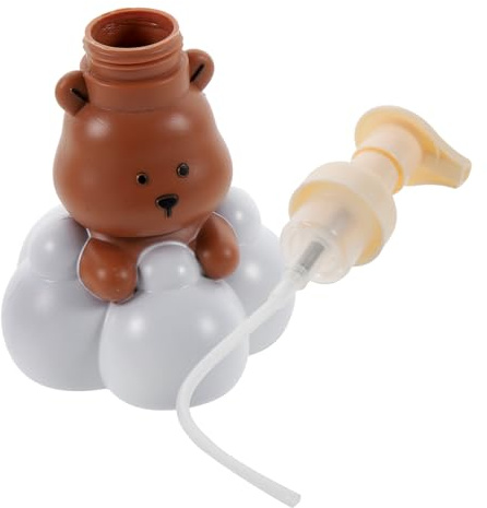 DEARMAMY Dispenser Sapone Schiuma Flacone Pompa Ricaricabile per Detersivo Piatti Bagno Porta Orsetto Design Ergonomico Portatile Facile Trasportare Uso