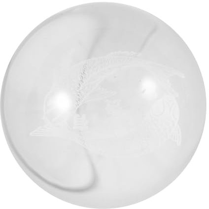 ABOOFAN Crystal Ball Fountain Sphere Fish Pattern Aquarium Decor Water Feature Indoor Living Study Office