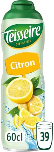 TEISSEIRE – Sirop Rafraîchissant au Citron, Saveur Intense et Zestée, Bouteille 60cL - Le Lot De 3