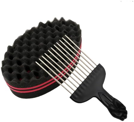 Brosse Cheveux - Brosse Cheveux Bouclés - Eponge Cheveuxs Afro - Pinceau Éponge Lavable Afro Hair Pour Les Cheveuxs Bouclés Tressés Sales Pour Homme