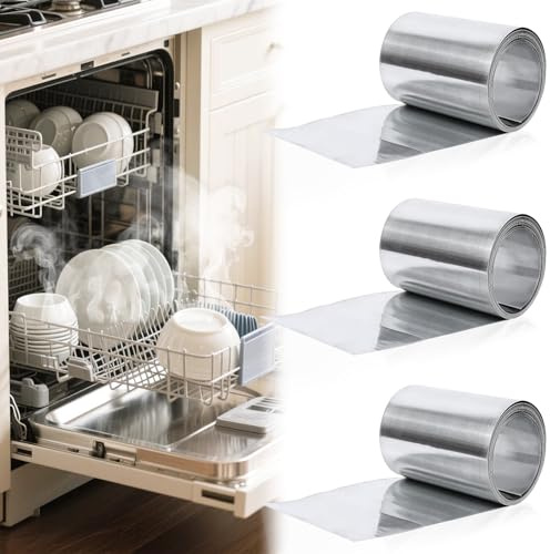 Lets Joy 3 Pièces Pare Vapeur Lave Vaisselle-695×75 mm, Ruban Adhésif en Aluminium, Accessoires pour lave-Vaisselles, Bauknecht Beko Whirlpool Compatible