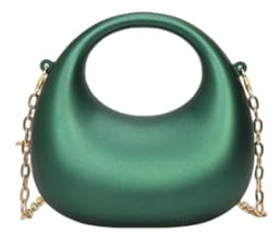 CORIOS Mini Borsetta da Sera da Donna Borsa a Spalla Clutch in Acrilico Pochette Piccolo con Catena Mode Borsa a Tracolla per Cerimonia Ballo Cocktail Festa Verde