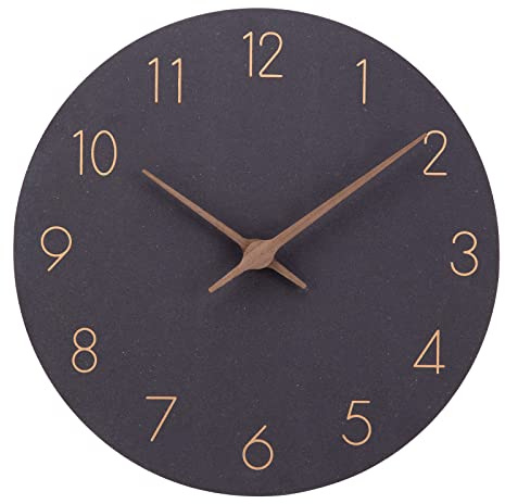 ACCSHINE MDF Holz Wanduhr Ohne Tickgeräusche 40cm