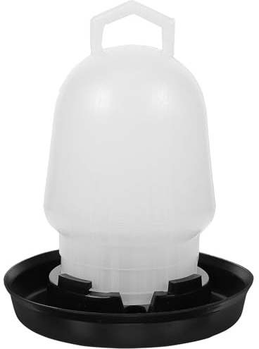 JOINPAYA Automatische Hühnertränke mit Wasserbehälter 075 kg Bpa Frei Weiß Schwarzer Eimer mit Klippverschluss Geflügel Wasserspender für Hühner Wachteln und Enten im Hühnerstall