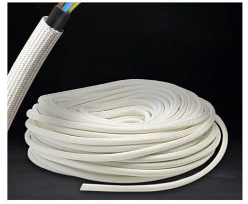 0.1~2.5Cm Fiberglass Flexible Conduit,10 Metre Length, High Temperature Resistant,External Trunking, Electrical Ducting, Cable protection(16.4FT/2CM)