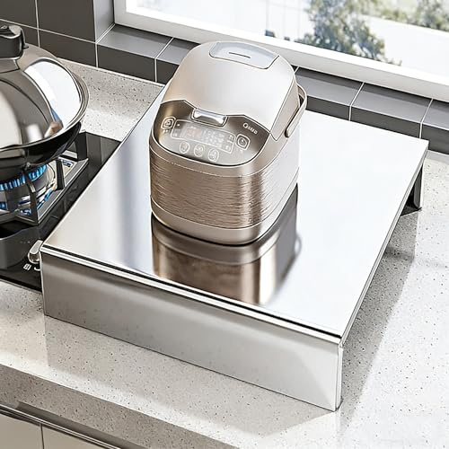 QSTGX Cubre Encimera Gas 4 Fuegos Tapa Cocina Gas Cubierta para Fregadero y Encimera para Encimera, Fregadero y Autocaravana(13.78 x 17.72 x 3.54 in)