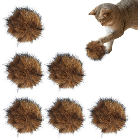 Generiskt fluffiga kattbollar, interaktiv plyschboll för | leksaker för underhållning, för träning hemma mot tristess för att inomhus och