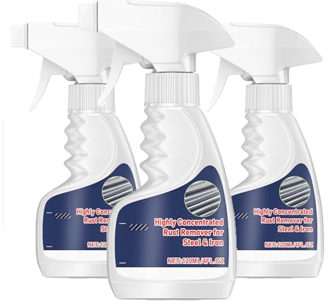 Dissolvant de rouille haute performance pour métal, puissant dissolvant de rouille pour métal et acier inoxydable, Highly Concentrated Steel Rust Remover, Spray Anti-Rouille Instantané (3PC)
