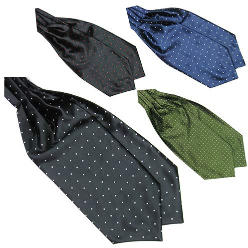 Profusion Circle Estampado De Lunares Ascot Corbata Corbata Mezcla De Seda Bufanda Pañuelo Verde Oscuro