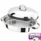 Prima Kitchenware Set di teglie ovali da 32 cm, in acciaio inox, con griglia rimovibile, manici robusti, colore argento
