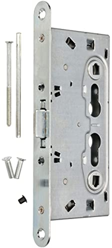KOTARBAU® Einsteckschloss für Brandschutztüren 72/65 mm mit Anti-Panik-Schloss Feuerschutztüren Silber