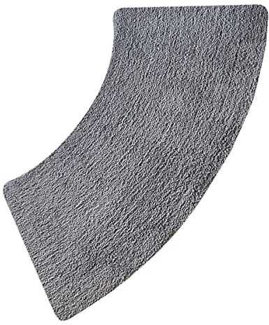 DFEO@MF Duschvorleger Viertelkreis-Duschmatte, rutschfeste Hochflor Duschvorleger rutschfest, Gebogen/Maschinenwaschbar, Passt Prima Vor die Dusche (45X100CM)