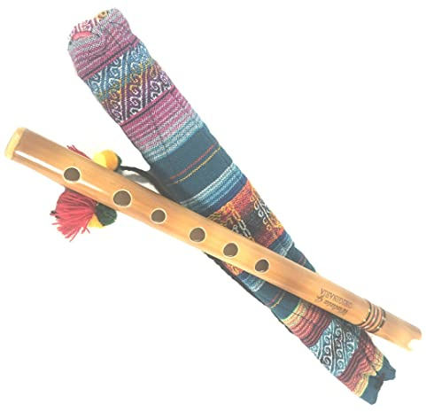 Quena-Flöten-Set, 38 cm, Fairtrade, mit Etui, mit Fingertabelle