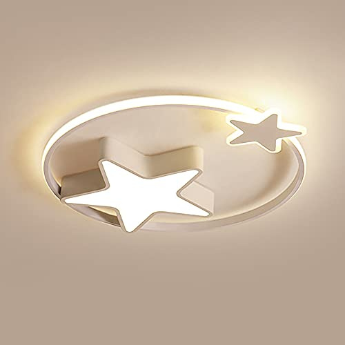 Esyogen LED Moderne Kinderlampe Kinderzimmer Jungen Mädchen Deckenlampe Weiß Sternenhimmel Decken Licht,für Wohnzimmer Küche Kinderzimmer