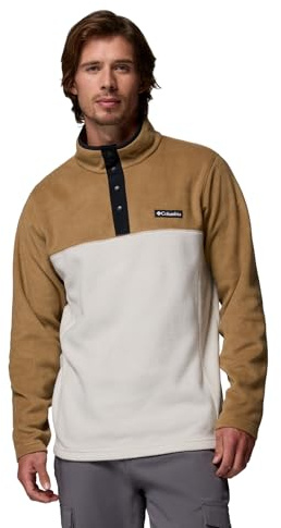 Columbia Men's Steens Mountain Half Snap 2, Fleece Pull Over, Dark Stone/Delta/Black, Small
