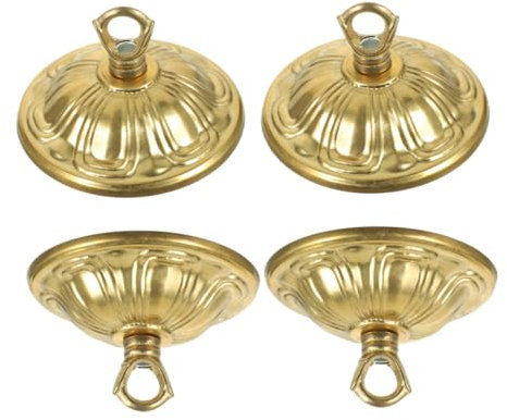 Alipis 4 Stück Beleuchtungszubehör Baldachin-set Für Deckenleuchte Pendelleuchten-baldachin-kit Abdeckplatte Des Deckenkastens Haken Zum Aufhängen B2 Base Leuchter Reines Kupfer