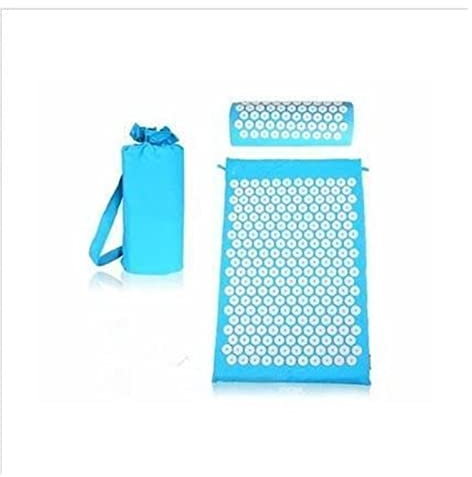 DUnLap Massagekissen Akupressur Matte Kopf Nacken Zurück Fuß Massage Kissen Kissen Yoga Spike Matte Anti-Stress Akupunktur Pad Nadel Massager Massagekissen (Size : Sky Blue)