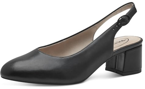 TAMARIS Comfort damer slingpumps av läder eleganta pumps, svart, 38 EU, svart, 38 EU