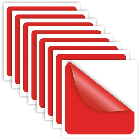 Adesivi Anticolision per Vetro - 8 pezzi da 12 cm Vinile Rosso Antiurto di Persone e Uccelli per Finestra Vetrina (Rosso 12 cm)