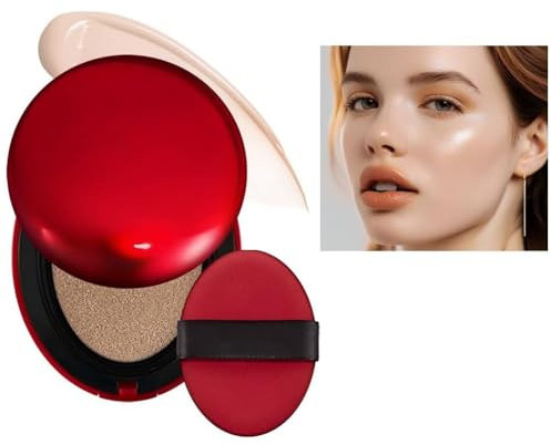 Fondotinta Super Fit Cushion Texture leggera, finitura semi-opaca Copertura costruibile per 72 ore.impermeabile, trucco trasparente Red+Shell+Air si concentra sul mantenimento di un'ottima copertura
