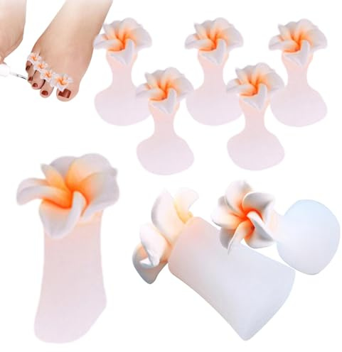 Flower Toe Separators - Silikon Flower Toe Spacer | Silikon Werkzeuge Nageltrenner für Frauen | 8 Wiederverwendbare Zehenspreizer für Nagellack, Zehenteiler für Lack Pediküre Maniküre