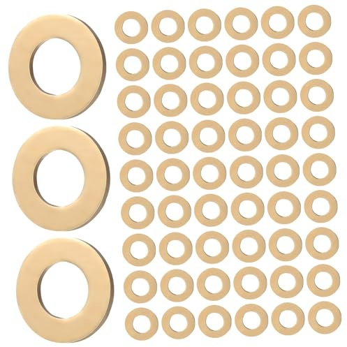 Uonlytech 100pièces Rondelles Plates Laiton Lot De Gaskets Ronds Étanches Pour Boulons Et Écrous Faciles à Installer Et Pratiques Pour Projets