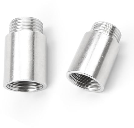 TIANLIN 2 Piezas Extensión de Grifo de 1/2'', Tubos de Extensión para Grifos de Cocina de Acero Inoxidable, 1/2 Pulgada × 30mm, Aptos para Grifos, Válvulas Angulares y Cabezales de Ducha
