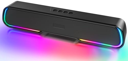 RGB Bluetooth Speakers, Computer Speakers, USB Powered PC Speakers, Desktop Gaming Speaker with Volume Control Button, Bluetooth Jelly 5.0+EDR, Surround Sound Speaker for Laptop,Tablets,Music Player