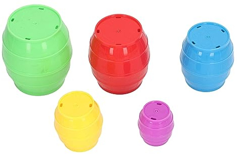 Srliya Gobelets Empilables Gigognes, Jouets Interactifs éducatifs, Favorisant Le Développement du Cerveau, pour Les Tout-Petits, en Plastique