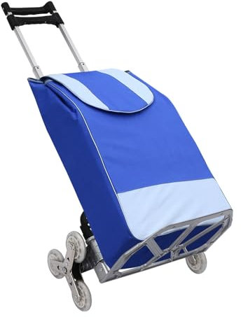 Transportkarre Klappbar Treppensteiger, Sackkarre Handkarre mit Griffs und Bindeseil, für Lagerhäuser Flughäfen Einkaufszentren, Tragfähigkeit 75kg, 45 x 45 x 100 cm