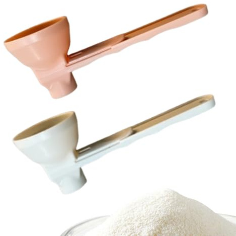 2 cucharas dosificadoras, cucharas para embudo para proteínas y leche en polvo, embudo Slide Scoop