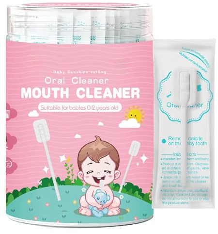 Lot de 30 Nettoyeur pour Bébé, Coton et Brosse à Dents Langue pour Nettoyage du Langue de Bébé