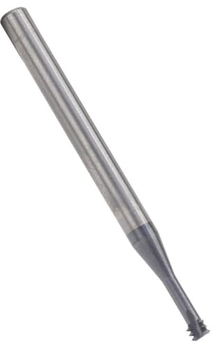 Janasiba Gewindefräser 3 Zähne Metrisch 60° Wolframstahl CNC M4x0,7xD4x50 Schneidwerkzeuge, Spiralnut-Gewindefräser