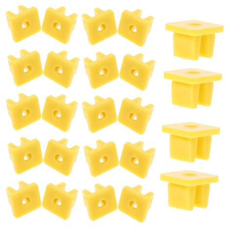 SOPOTUTU Clip di Fissaggio 100 Pezzi Facile da Installare in Plastica Giallo per Protezione Motore Auto Compatibile Vari Modelli e Paraurti Interni