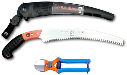 KIT GIARDINAGGIO DUE BUOI CON FORBICE FORGIATA DOPPIO TAGLIO 133/20 E SEGHETTO DA POTA RS 210/33