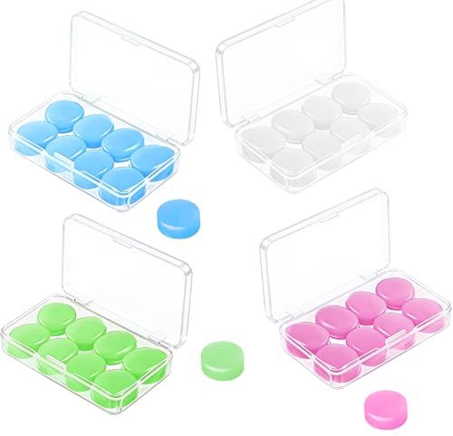 32 Pcs Soft Mouldable Silicone Ear Plugs for Sleeping and Swimming | Reusable Noise-Reducing Wax Earplugs With Storage Box For Travel