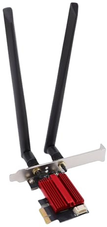Plyisty Tarjeta Inalámbrica WiFi 7 PCIe, Tarjeta de Red de Triple Banda para PC de Escritorio, Bluetooth 5.4, 6400Mbps, para 10/11, Antenas Duales de 8dBi