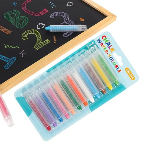 Gesso Per Lavagna - Gesso Senza Polvere Per Bambini Pastelli Per Scrittura Lisci A 2 Colori Giocattoli, Gessi Disegno Scrittura Per Arte All'aperto Per Ragazzi Ragazze Sala Giochi All'aperto Aula
