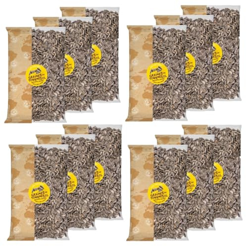 Lot 12x Graines de tournesol grillées salées - Paquet 500g
